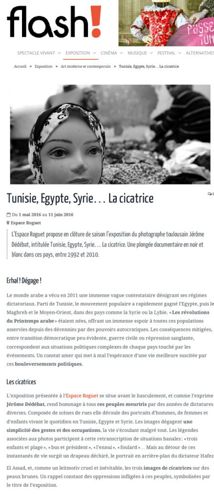 Tunisie, Egypte, Syrie... La cicatrice | Flash ! hebdo